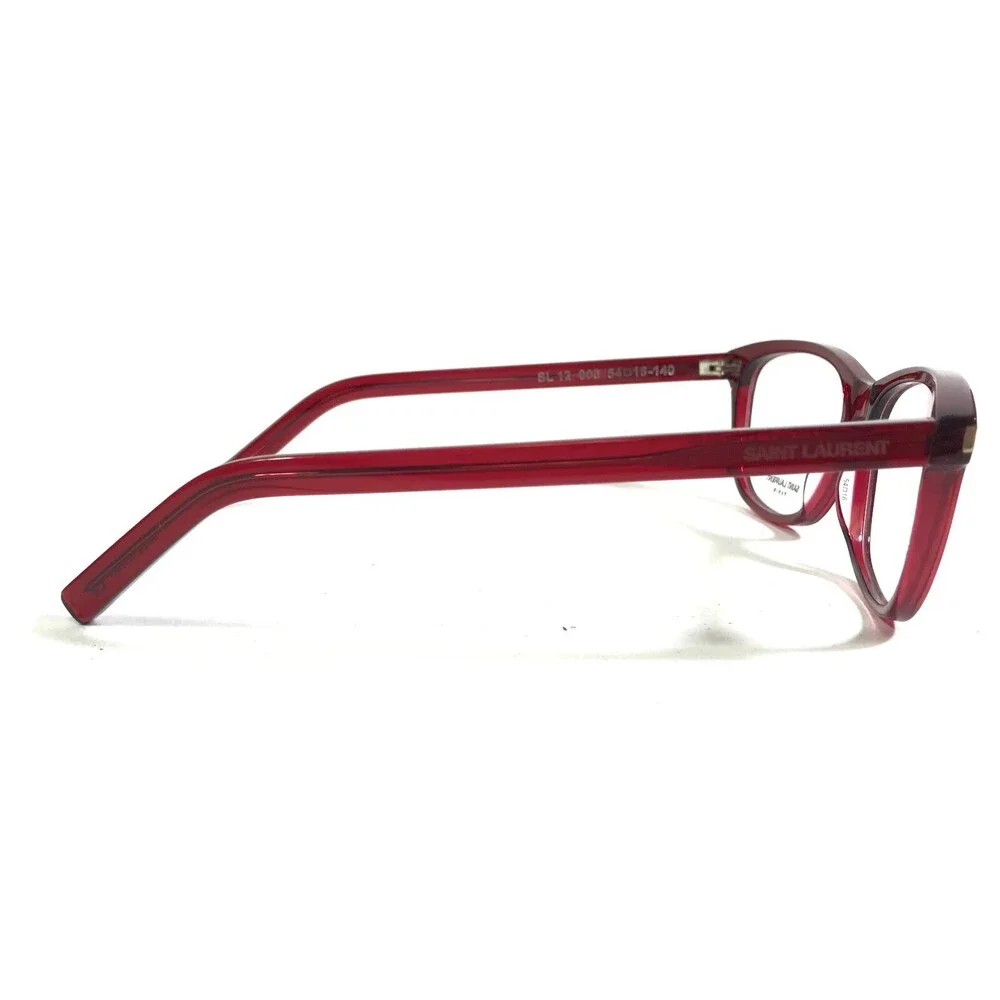 Saint Laurent Eyeglasses Frames SL12 008 Clear Red Square Full Rim 54-16-140